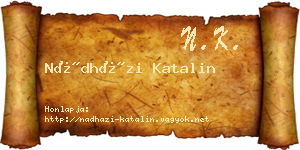 Nádházi Katalin névjegykártya