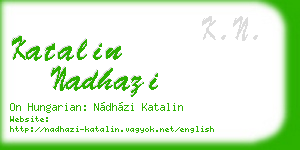 katalin nadhazi business card